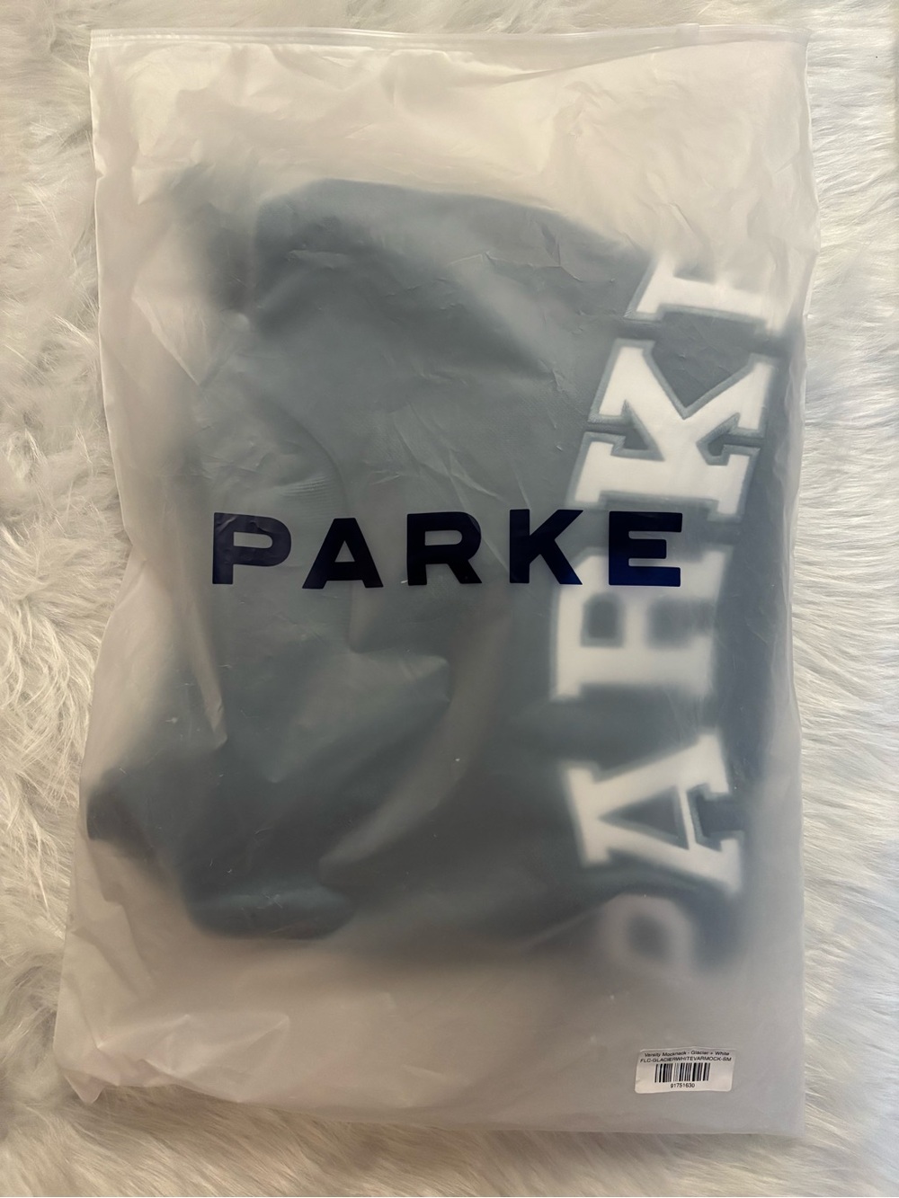 PARKER Glacier Blue Mock neck Sweatshirt S/M NWT - Picture 2 of 9